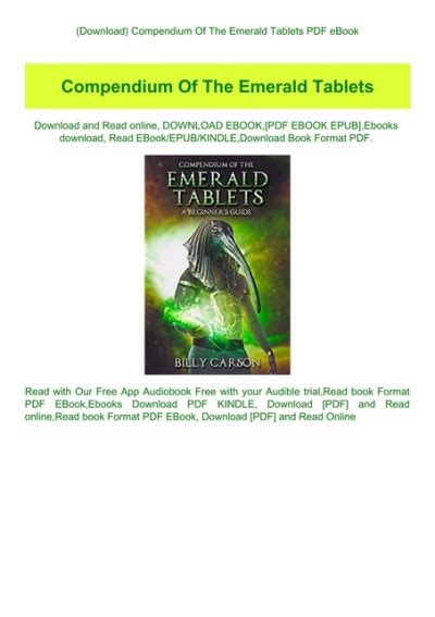 the emerald tablets PDF free